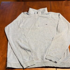 Fishhippie Men's Light Gray Quarter-Zip Pullover Sweatshirt